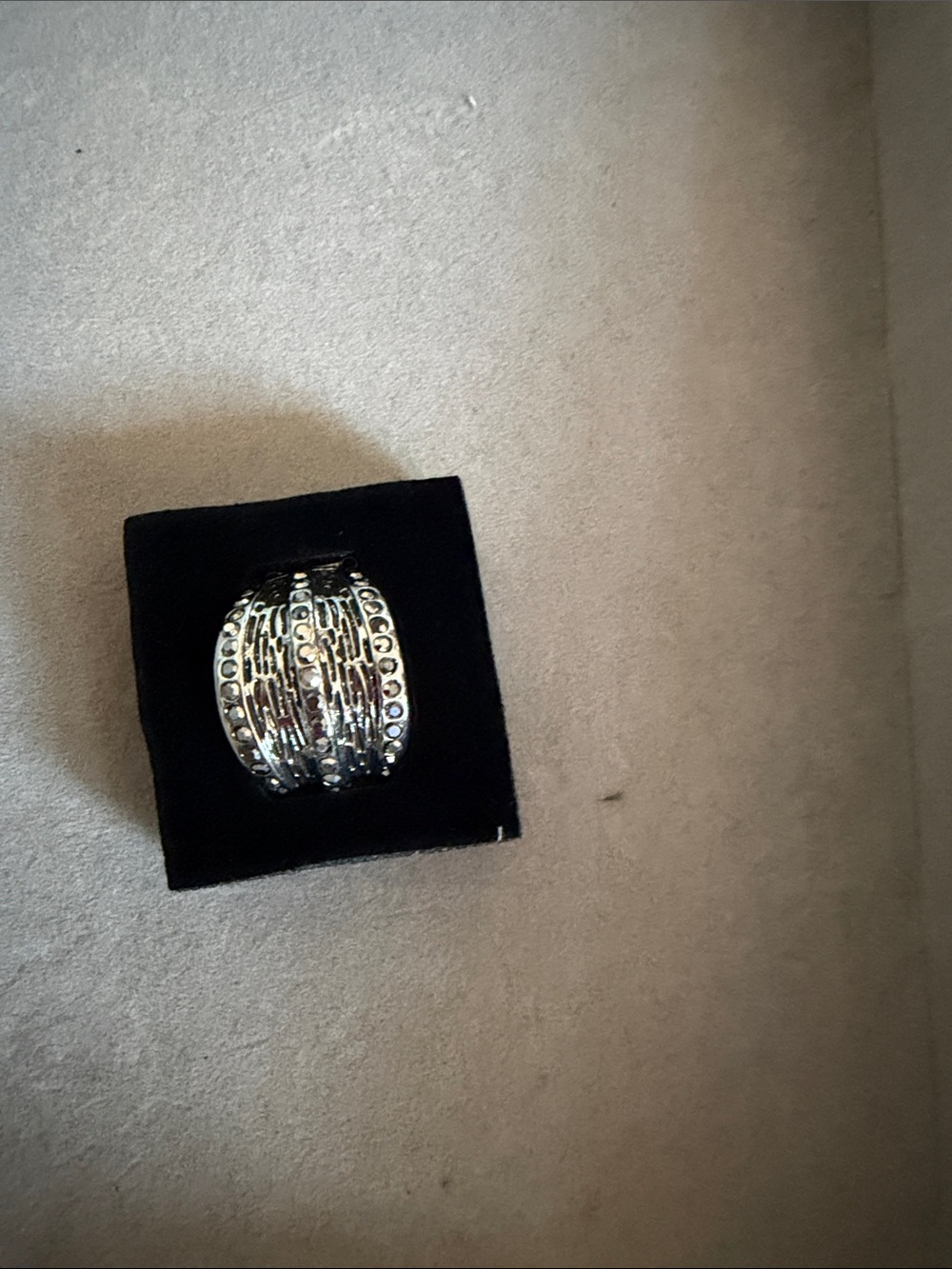 paparazzi Silver-Tone Multi-Row Sparkle Ring